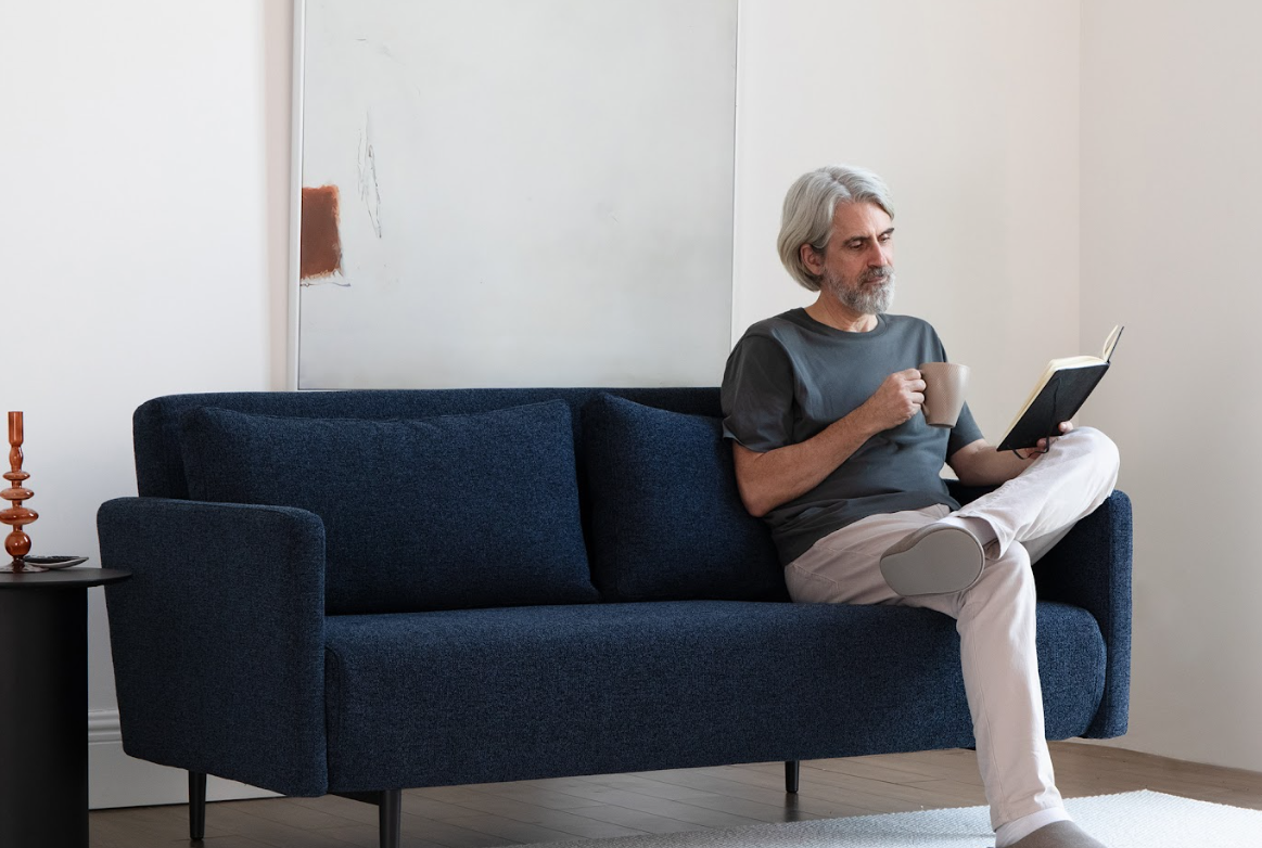 A Room Anchored in Blue