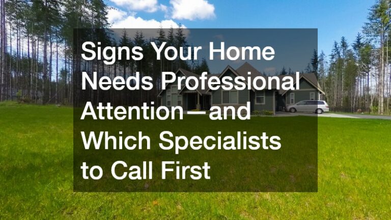 What are warning signs that home need professional attention