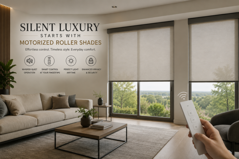 Silent Luxury Starts With Motorized Roller Shades