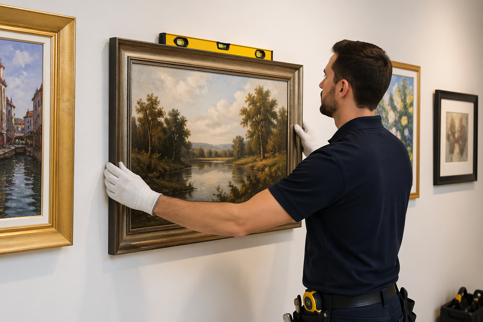 How Professional Picture Hangers Ensure Your Artwork Stays Safe and Perfectly Aligned